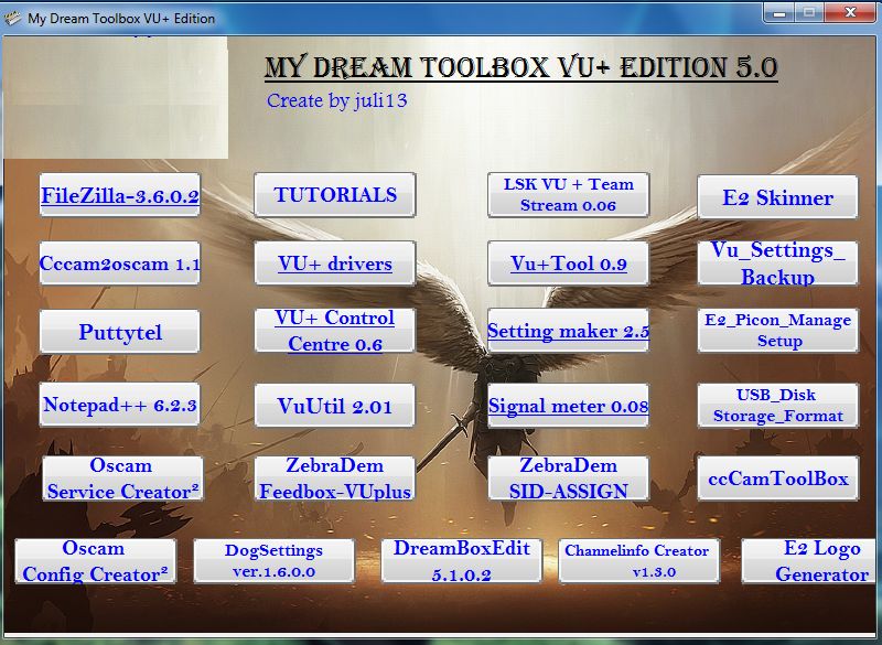 My دريم Toolbox VU+ Edition v5.0