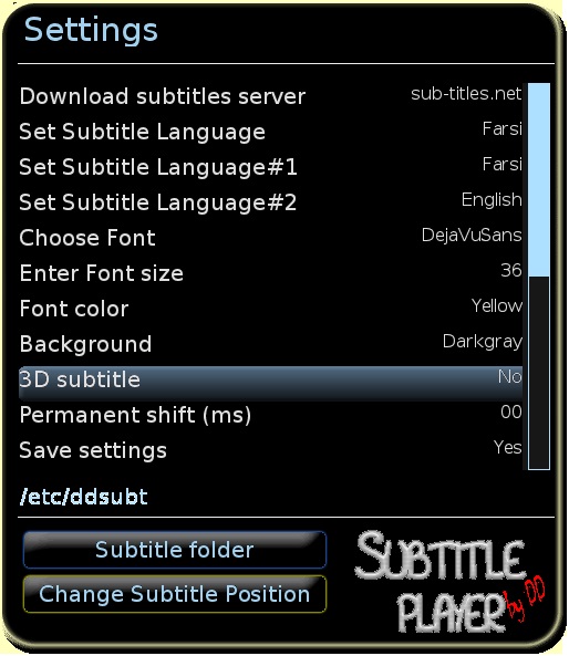 Subtite Player 3.23-r2 (Mipsel - OE 1.6) By DDamir - Edited By Persian Prince