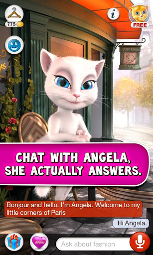 لعبة انجيلا المتكلمة Talking Angela لاجهزة الاندرويد