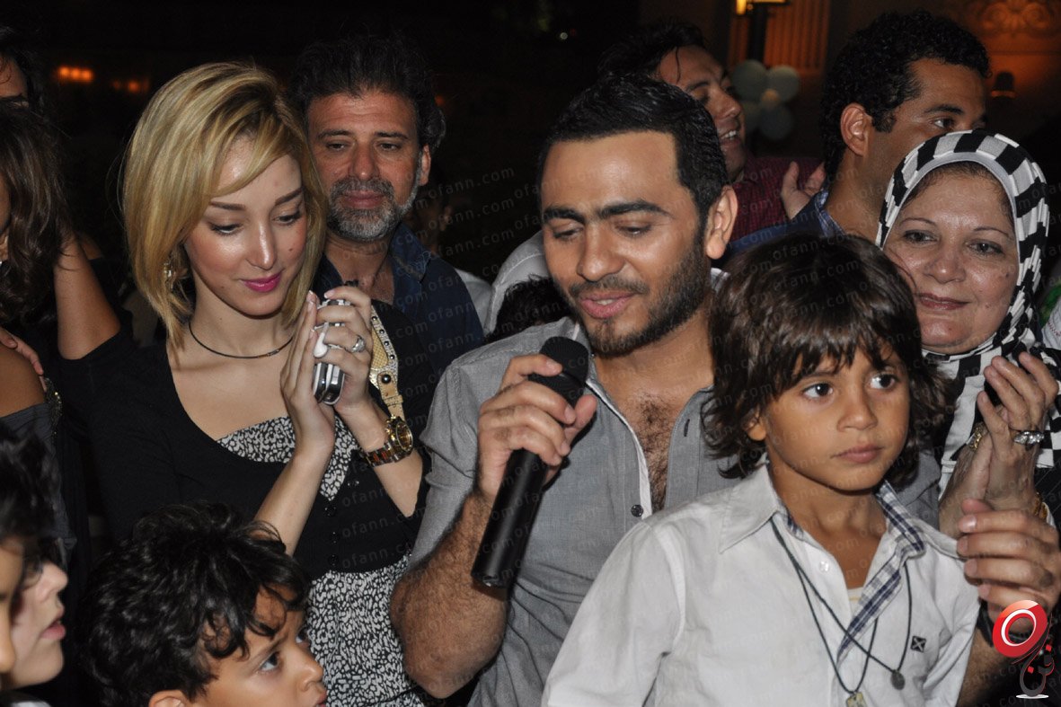 صور تامر حسني مع زوجته بسمة 2012 - اجدد صور تامر حسني مع بسمة بوسيل 2012