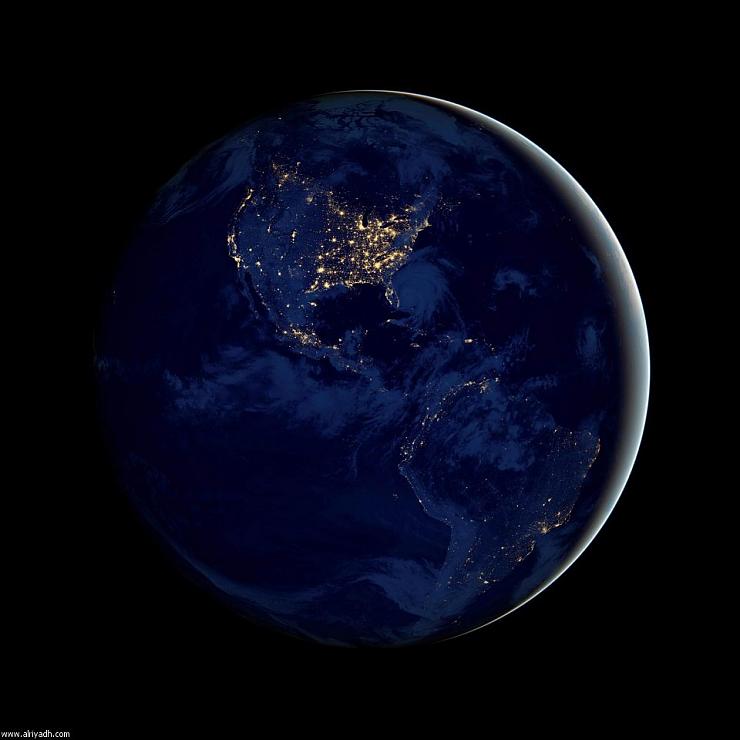 الكره الأرضيه ليلاً - صور الكره الأرضيه ليلاً - وكالة ناسا تكشف عن صور الكره الأرضيه ليلاً